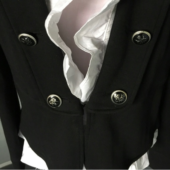 Oh Yes military Style Blazer, with ruffle, Small - Picture 5 of 5